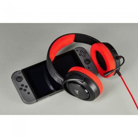 Corsair hs35 stereo gamer headset - red 